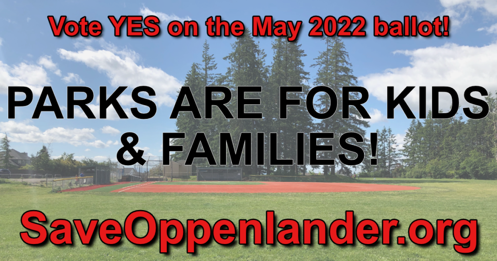 Vote yes to Save Oppenlander Fields on May 2022 Ballot